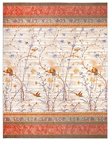 Bassetti Fong Tagesdecke, 100 57 Fäden pro cm² /Füllung: 100% Reiner Baumwolle, Beige, 220x255 cm im Sale